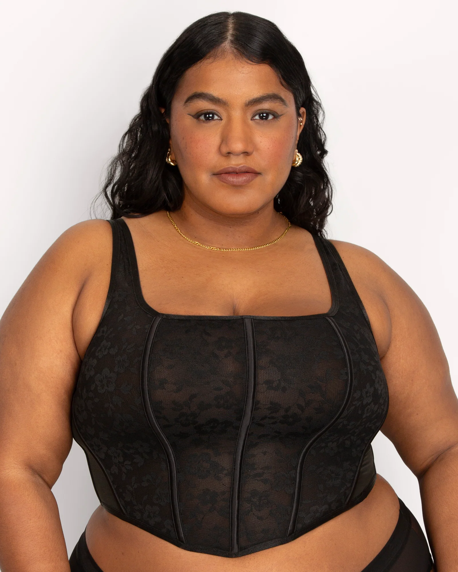 Lace corset bra
