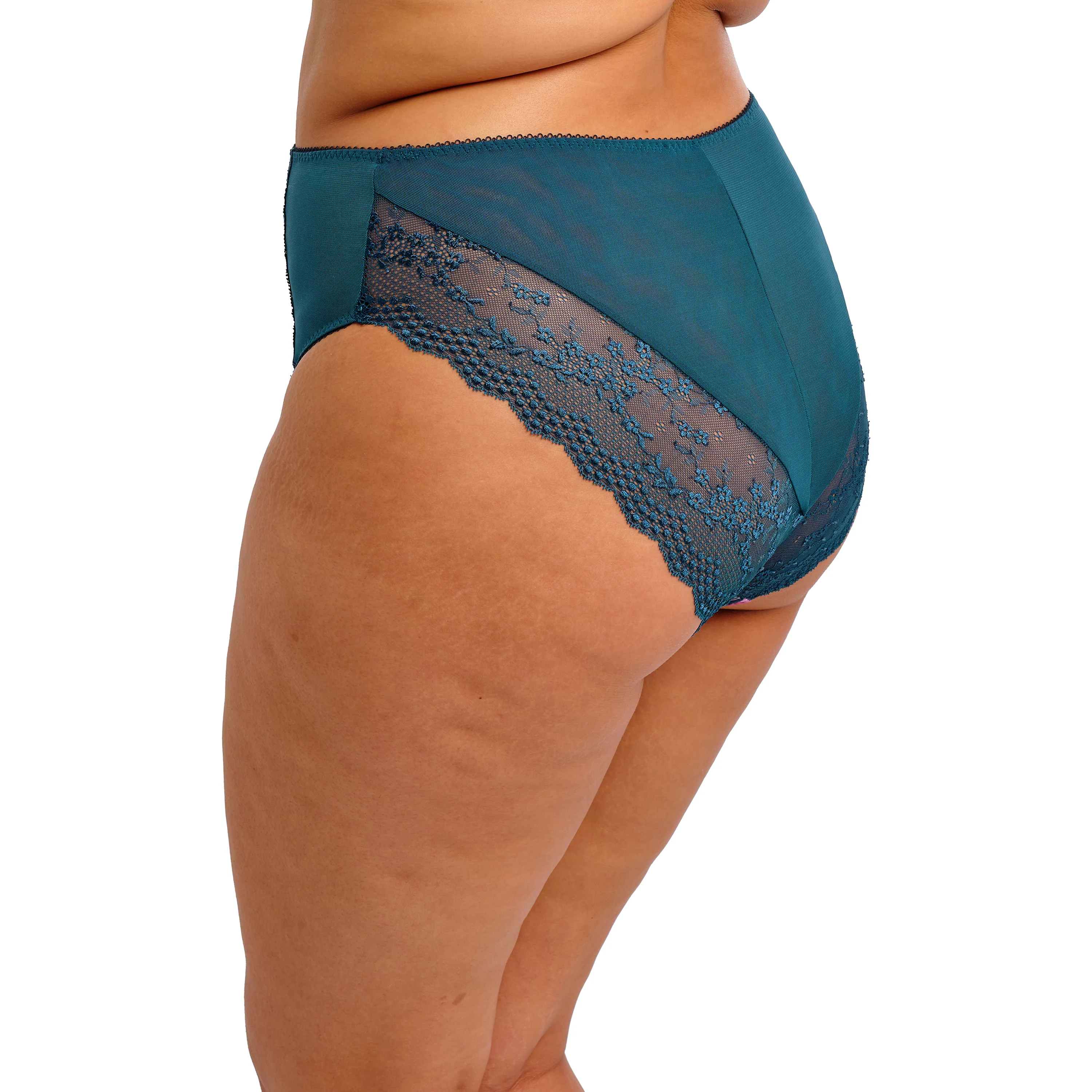 Lucie high leg brief Teal floral - Image 3