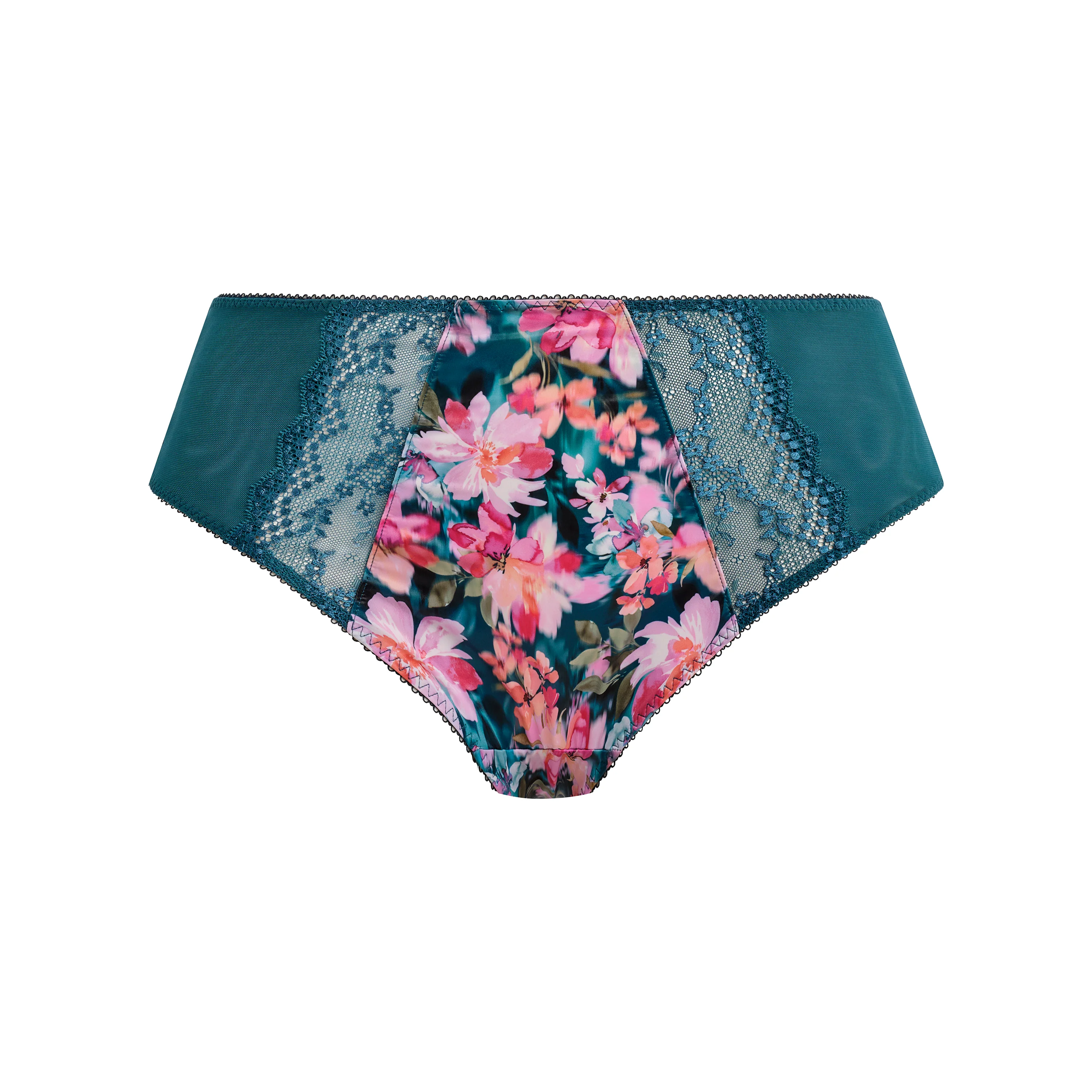 Lucie high leg brief Teal floral - Image 7