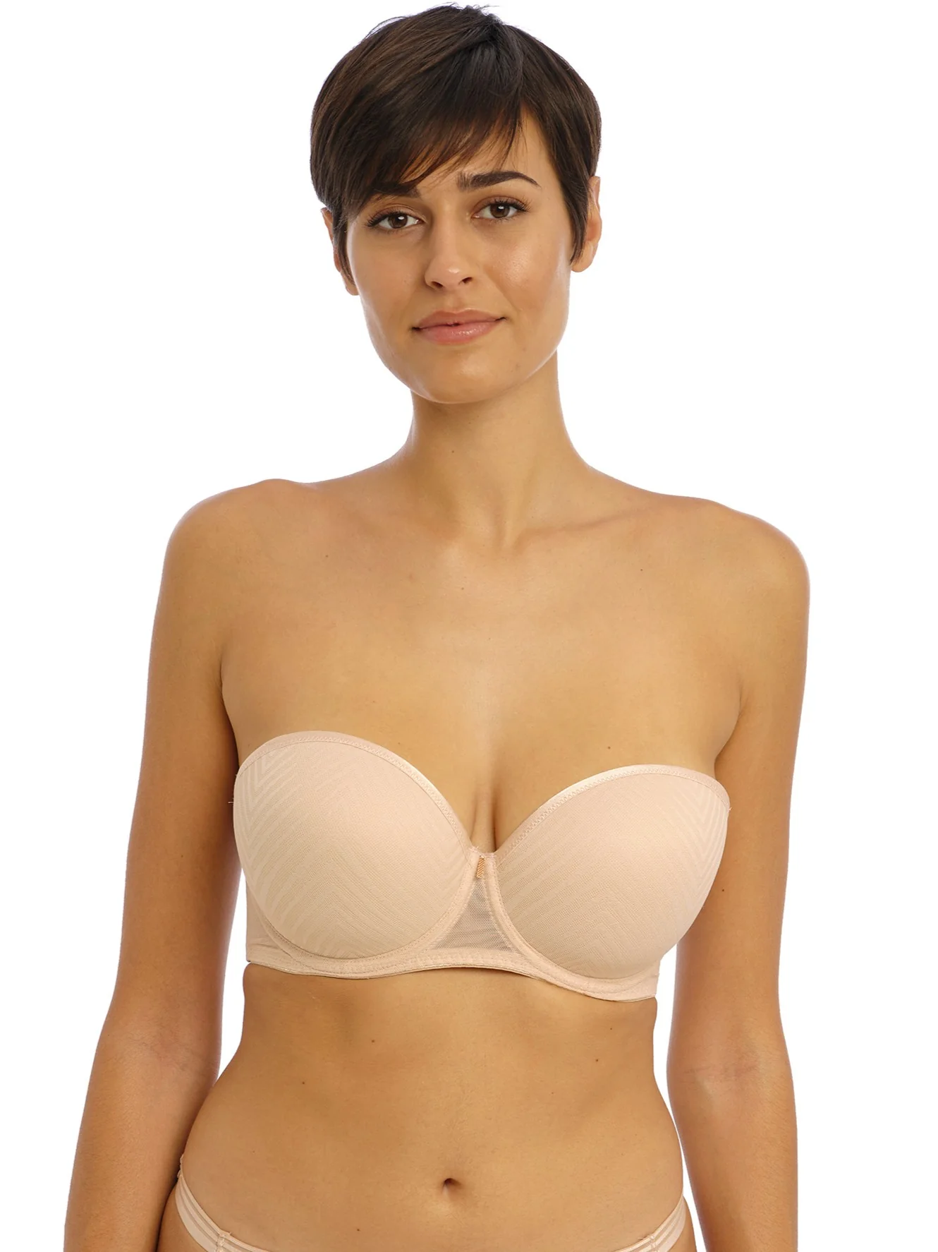 Tailored Strapless Natural Beige
