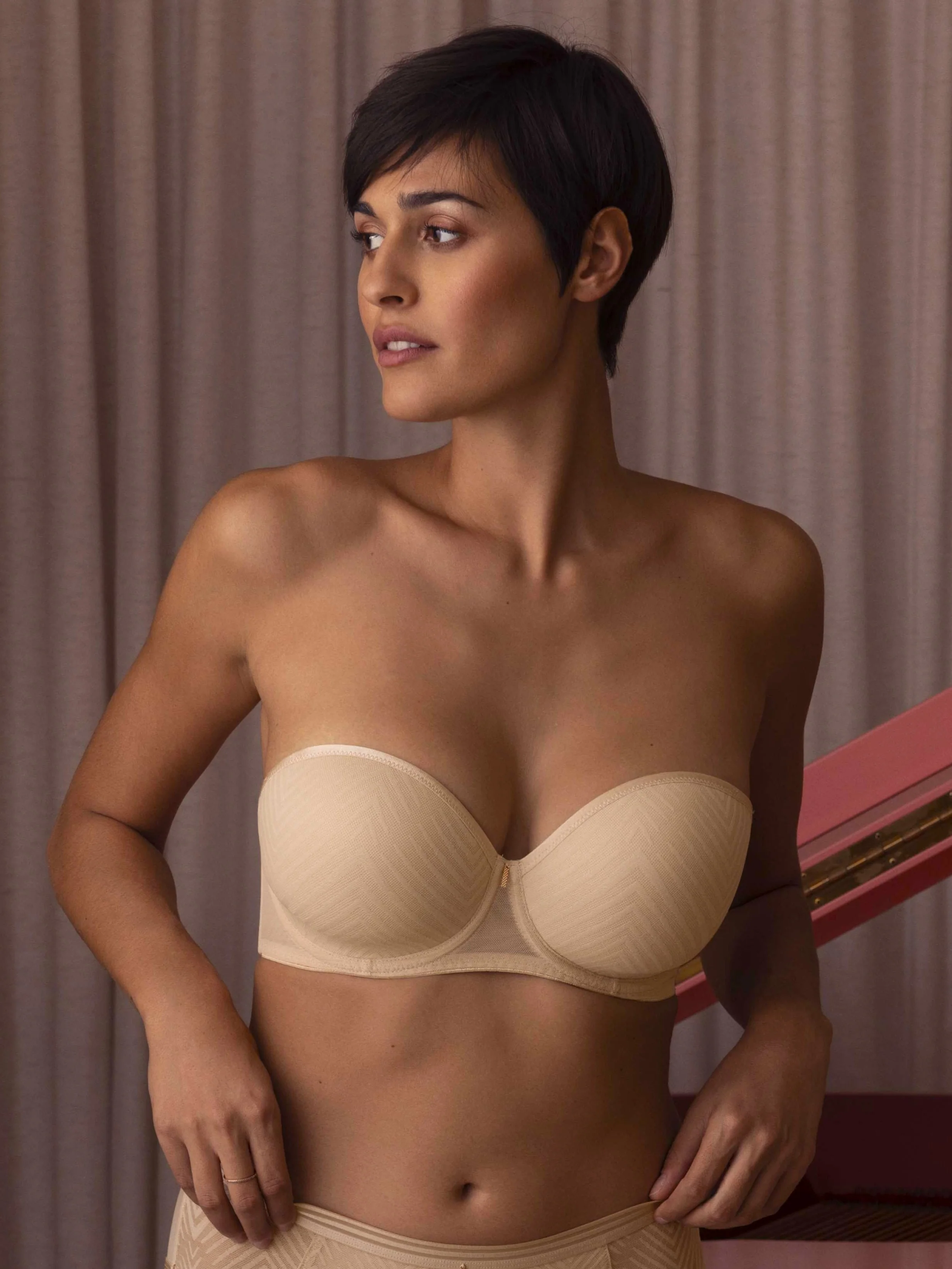 Tailored Strapless Natural Beige - Image 7
